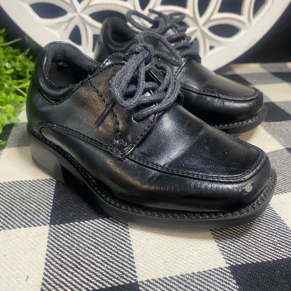 Kids Drexlite Classic Black Lace-Up‎ Dress Shoes